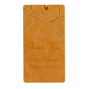 Étiquettes de mariage d'automne Étiquettes de mari