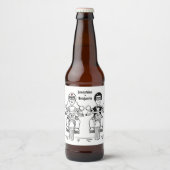 Étiquettes de Mariage de bouteille de moto sur mes (Devant)