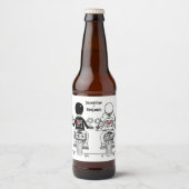 Étiquettes de Mariage de bouteille de moto sur mes (Devant)