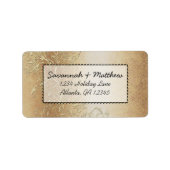 Étiquettes de mariage de l'Inséparable d'or lunair (Devant)