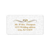 Étiquettes de mariage de Noël blanc (Devant)