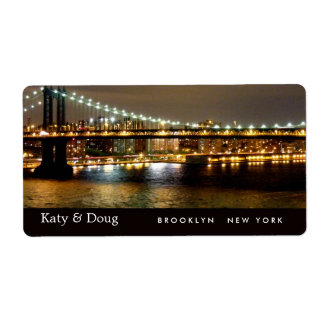 Étiquettes de mariage du pont Brooklyn