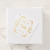 Étiquettes de mariage en feuille métallisée botani (Avec boite)