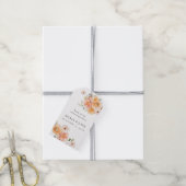 Étiquettes de mariage florales Boho Peach & Blush (Avec de la ficelle)