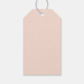 Étiquettes de mariage florales Boho Peach & Blush (Dos)