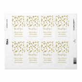 Étiquettes de mariage Gold Confetti (Feuille entière)