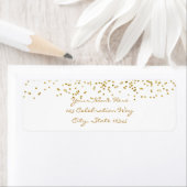 Étiquettes de mariage modernes confettis points do (En situation)