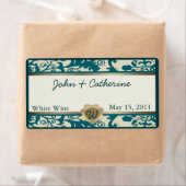 Étiquettes de mariage monogramme (En situation)