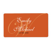 Étiquettes de mariage Monogramme - Épices (Devant)