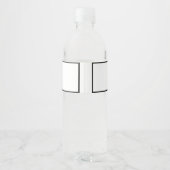 Étiquettes de Mariage Monogramme Minimaliste Noir (Dos)