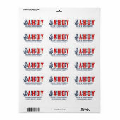 Étiquettes de mariage nautique vintages (Feuille entière)