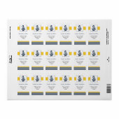 étiquettes de mariage nautiques à rayures marine e (Feuille entière)