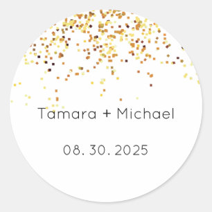 Étiquettes de mariage, Nom du Mariage Stickers Dat