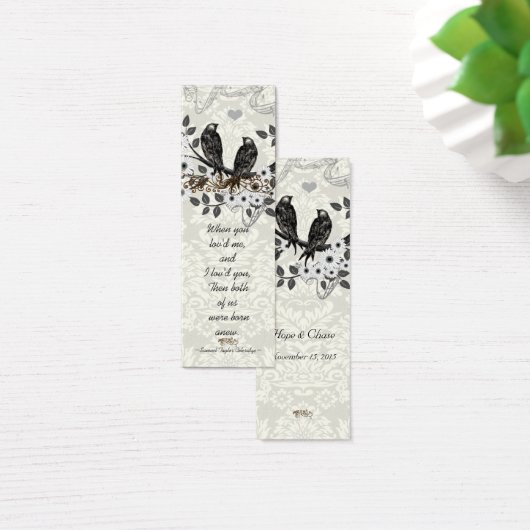 Étiquettes de mariage oiseaux vintage (Bureau)