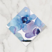Étiquettes de Mariage | Orchidée Bleue (Dos)