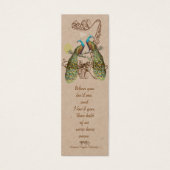 Étiquettes de Mariage Peacock Bird vintage (Devant)