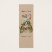 Étiquettes de Mariage Peacock Bird vintage (Dos)