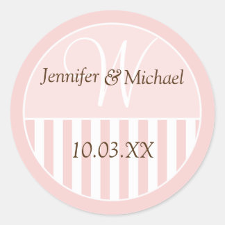 Étiquettes de mariage personnalisées avec monogram