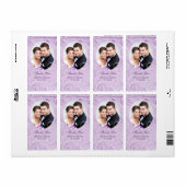 Étiquettes de mariage photo Lavender (Feuille entière)