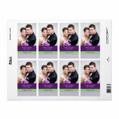 Étiquettes de mariage pour la chaux violette (Feuille entière)