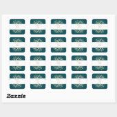 Étiquettes de mariage Teal Eucalyptus Ensemble For (Feuille)