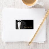 Étiquettes de mariage Tuxedo (En situation)
