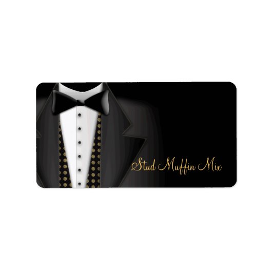 Étiquettes de mariage Tuxedo (Devant)