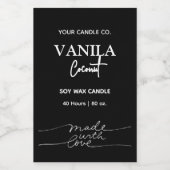 Étiquettes de marque de bougie verticale (Étiquettes simples)