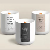 Étiquettes de marque de bougie verticale