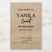 Étiquettes de marque de bougie verticale (Étiquettes simples)