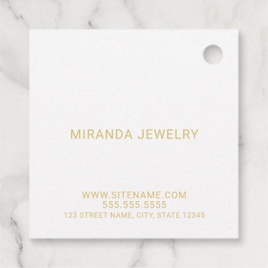 Étiquettes de Merci d'affaires Gold Modern Script (Dos)