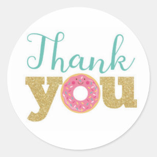 Étiquettes de Merci de Donut, Sticker de Donut