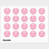 Étiquettes de Merci de flocon de neige (rose) (Feuille)