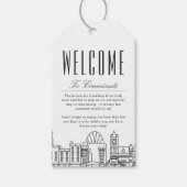 Étiquettes de message de bienvenue de la skyline d (Devant)
