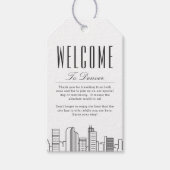 Étiquettes de message de bienvenue Denver Skyline (Devant)