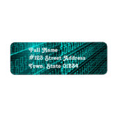 Étiquettes de messagerie de code binaire (Devant)