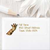 Étiquettes de messagerie de la girafe à col long (En situation)