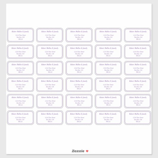 Étiquettes de messagerie du destinataire individue (Feuille)