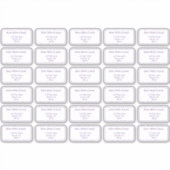 Étiquettes de messagerie du destinataire individue (Devant)