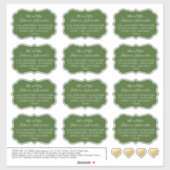 Étiquettes de messagerie individuels Forme unique (Feuille)
