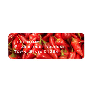Étiquettes de messagerie pour poivre Chili