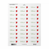 Étiquettes de messagerie Red Hot Chilis (Feuille entière)