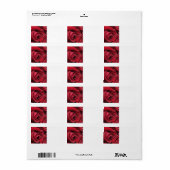 Étiquettes de messagerie Red Rose (Feuille entière)