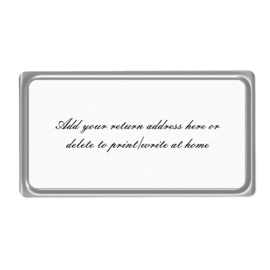 Étiquettes de messagerie simple Silver Grey (Devant)