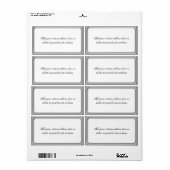 Étiquettes de messagerie simple Silver Grey (Feuille entière)