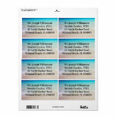 Étiquettes de messagerie texte gras Arrière - plan (Feuille entière)