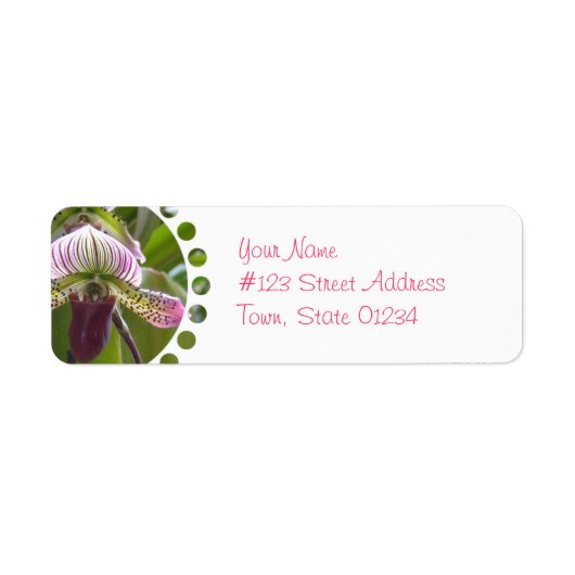 Étiquettes de messagerie unique pour orchidées (Devant)