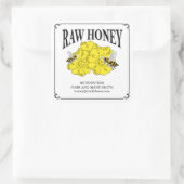 Étiquettes de miel cru pour apiculteurs. (Sac)