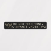 Étiquettes de miel d'avertissement pour nourrisson (Design 1)