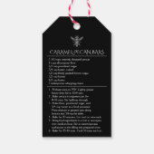 Étiquettes de miel en caramel et en pécan sur mesu (Dos)